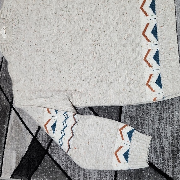 VANILLA BAY SPECKLED AZTEC DESIGN COUNTY WARM & COZY SWEATER - Picture 9 of 13